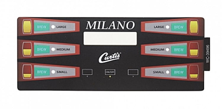 (image for) Wilbur Curtis WC-39496 LABEL, UCM OVERLAY MILANO TWIN - Click Image to Close